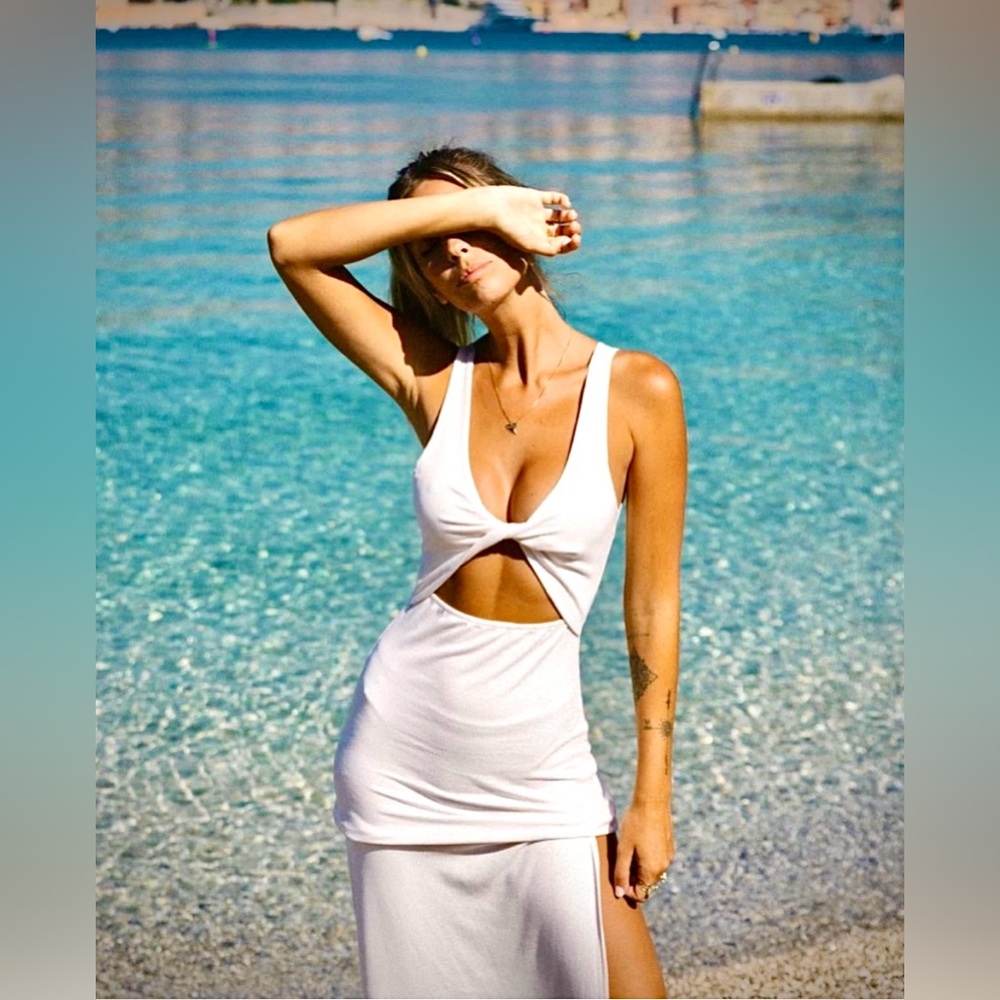 L*Space- NWT | $121 | Nico MIDI Dress in Cream | Current style & Reversible!!
